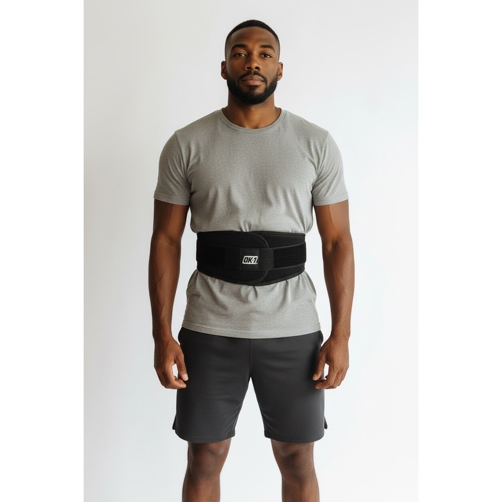 OK-1 1500 Weightlifting Belt Black Small 23-30in Lumbar Support Training Gym